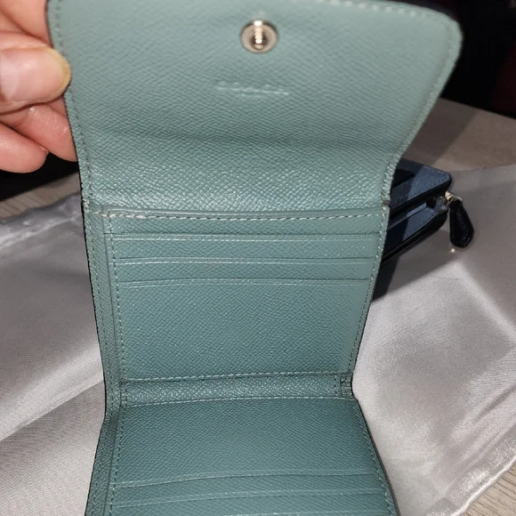 Coach Turquoise Leather Wallet - Picture 8 of 11